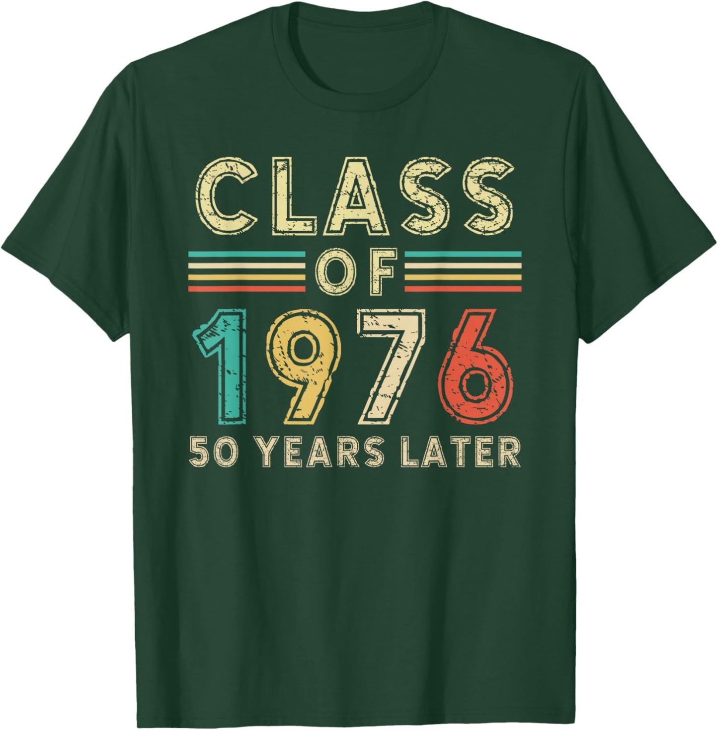 Vintage 50th Class of 1976 Reunion Alumni Graduation Party T-Shirt - T-Shirt | Forest
