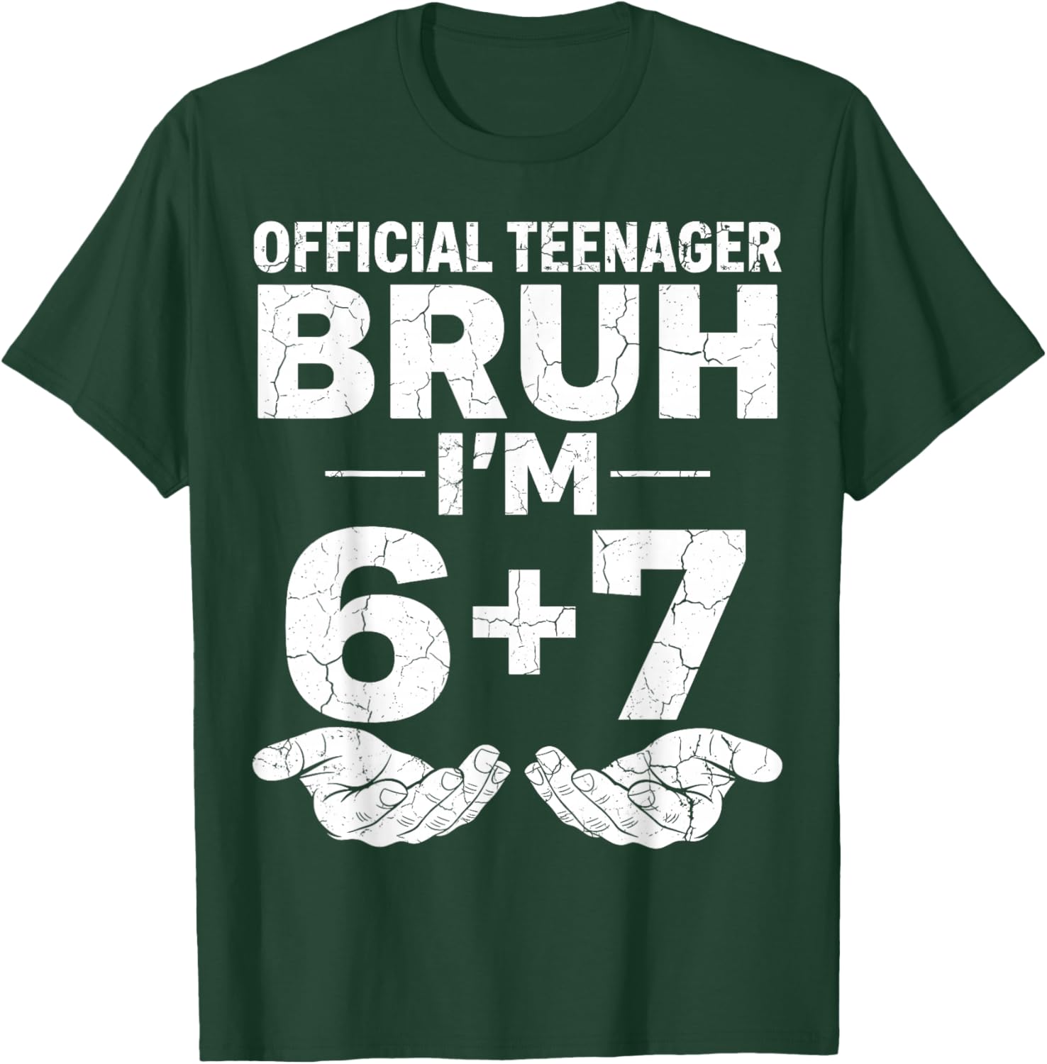 13th Birthday Boy Official Teenager Bruh I'm 6 7 13 Birthday T-Shirt - T-Shirt | Forest