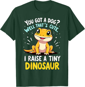 Bearded Dragon I raise a tiny Dinosaur Lizard T-Shirt - T-Shirt | Forest