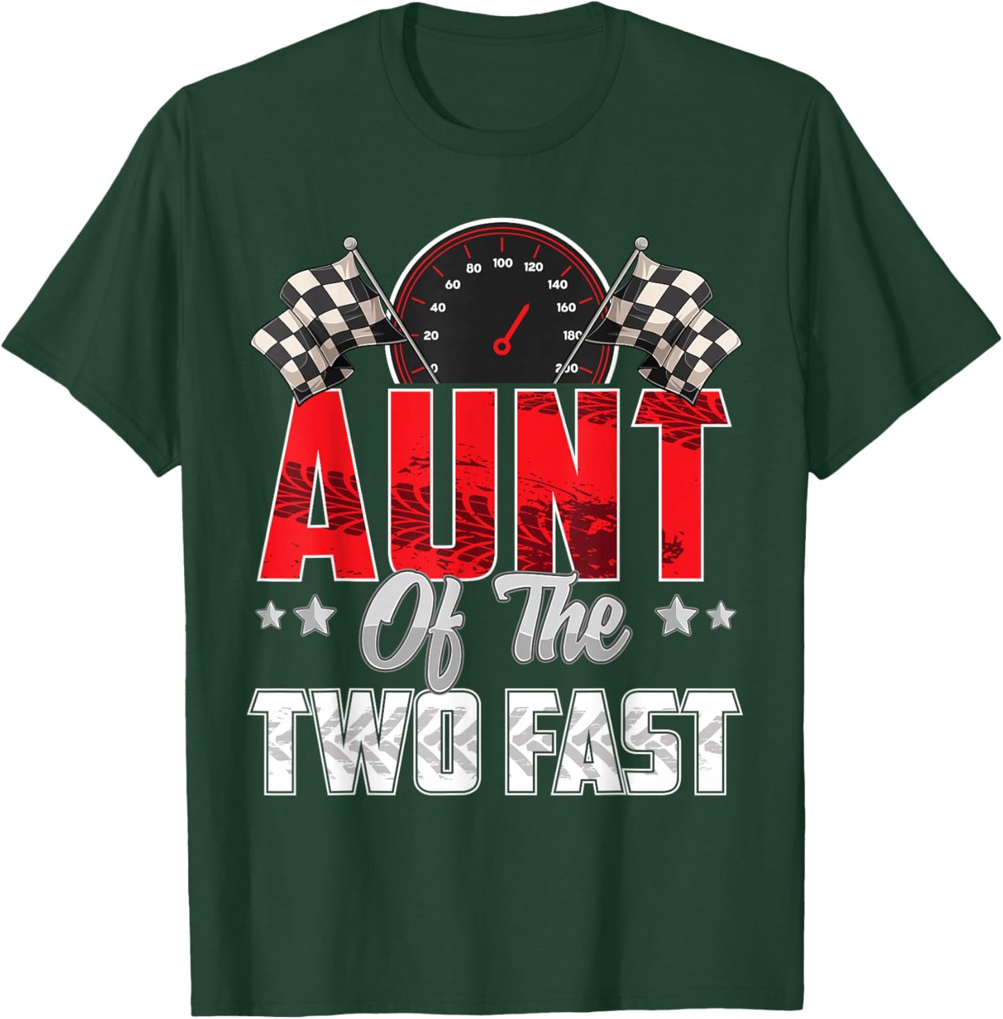 2 year old racing car two fast birthday 2nd Family Aunt T-Shirt - T-Shirt | Forest