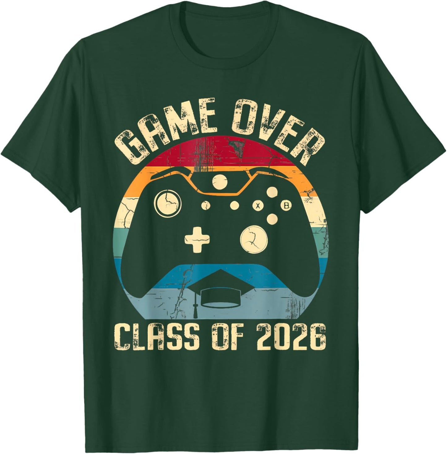 Class of 2026 Senior Graduation Game Over for Gamer Student T-Shirt - T-Shirt | Forest
