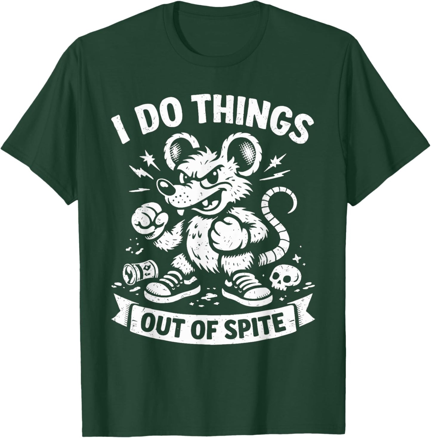 I Do Things Out of Spite Funny Rat T-Shirt - T-Shirt | Forest