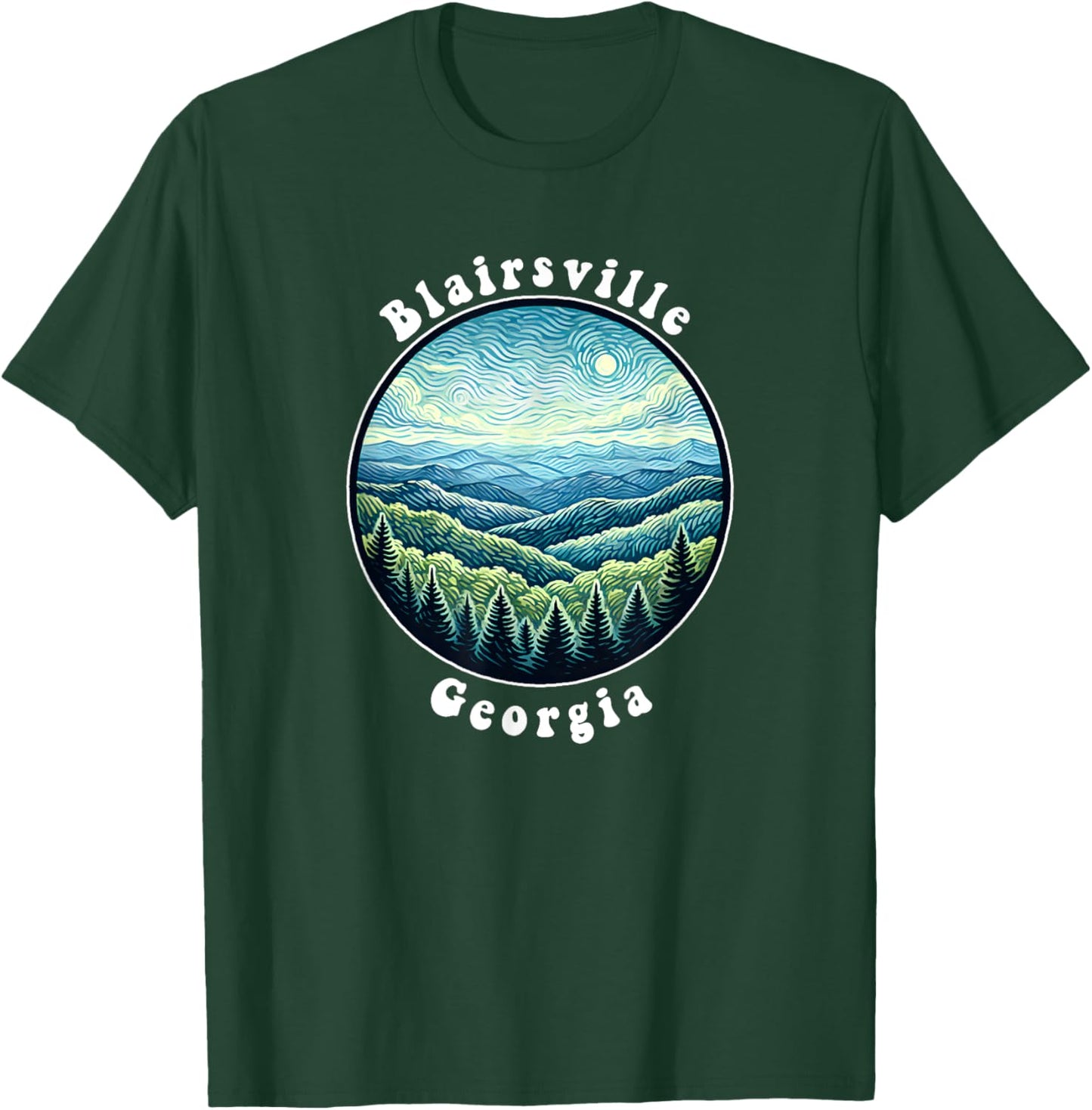 Blairsville Georgia Mountains Forest Vacation Souvenir T-Shirt - T-Shirt | Forest