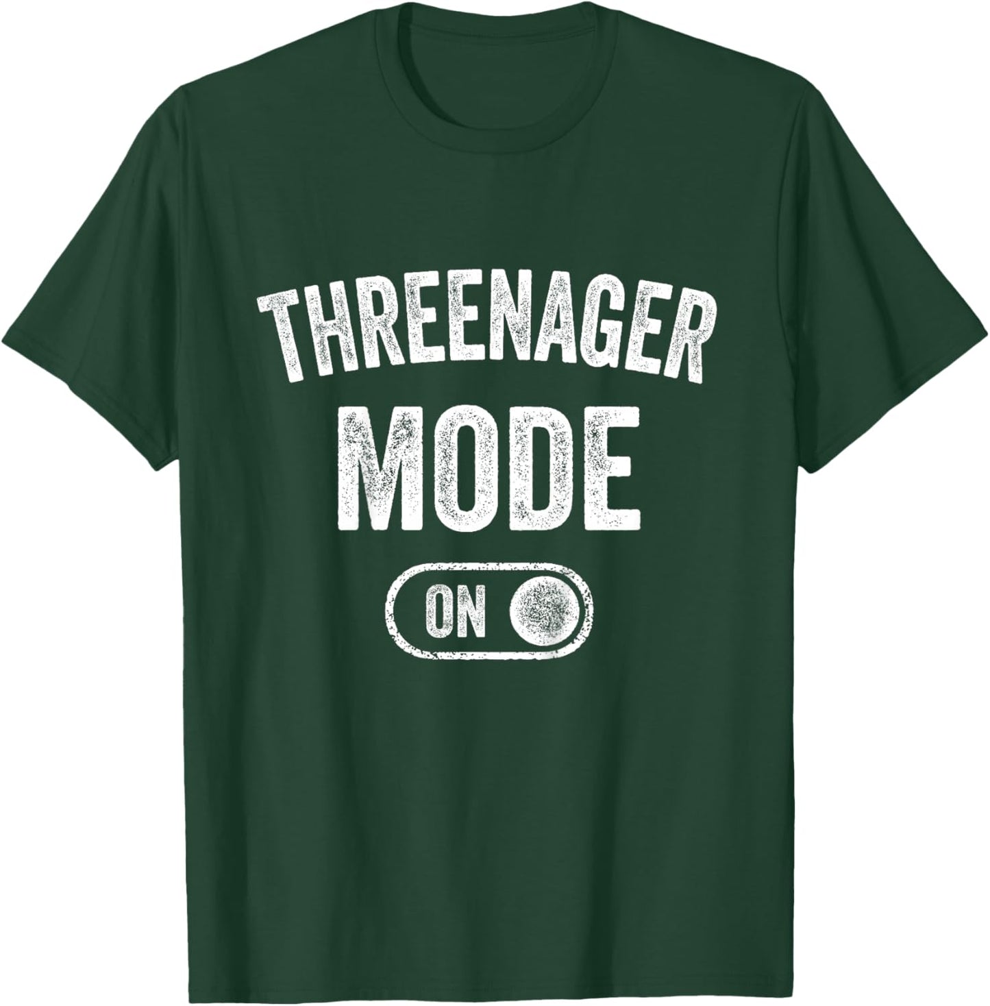 Kids Threenager Mode On 3rd Birthday Gifts Third Bday 3 Years Old T-Shirt - T-Shirt | Forest