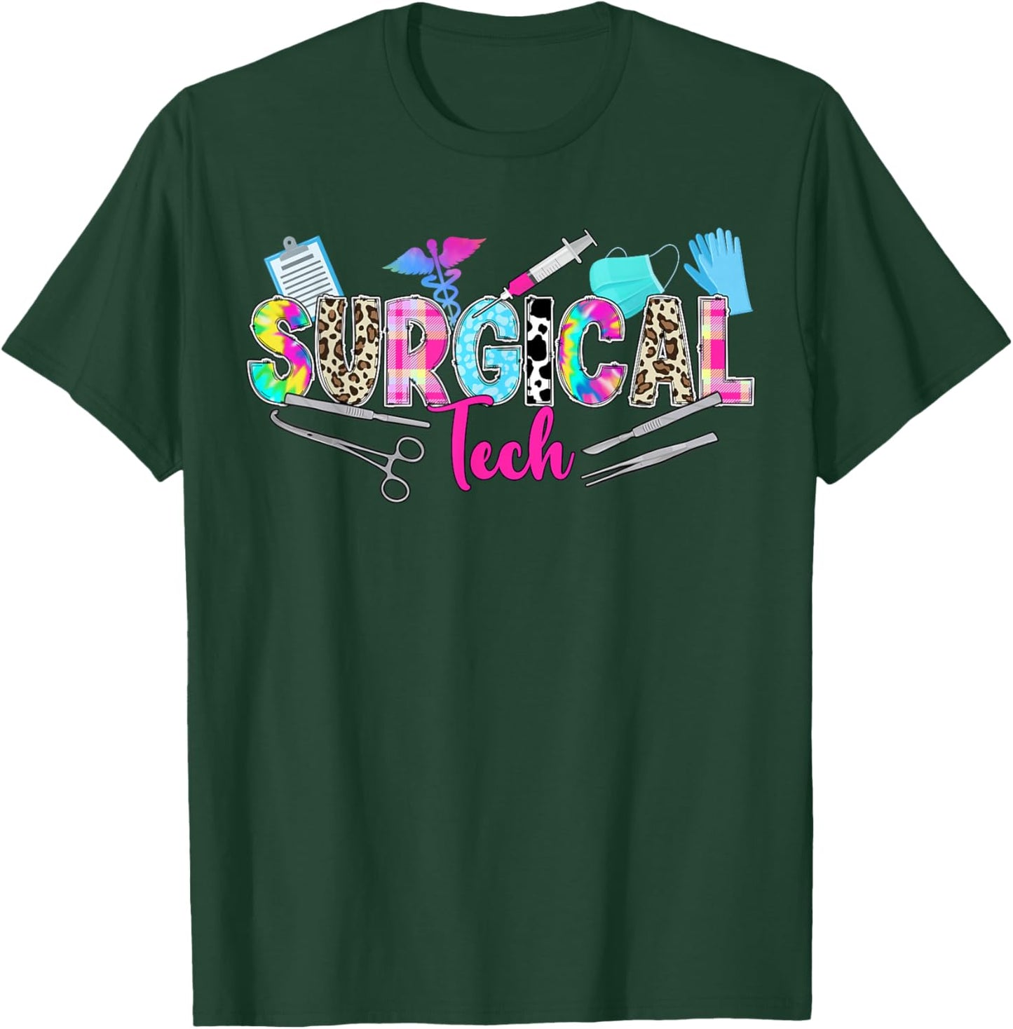 Surgical Tech Surgical Technologist Leopard T-Shirt - T-Shirt | Forest
