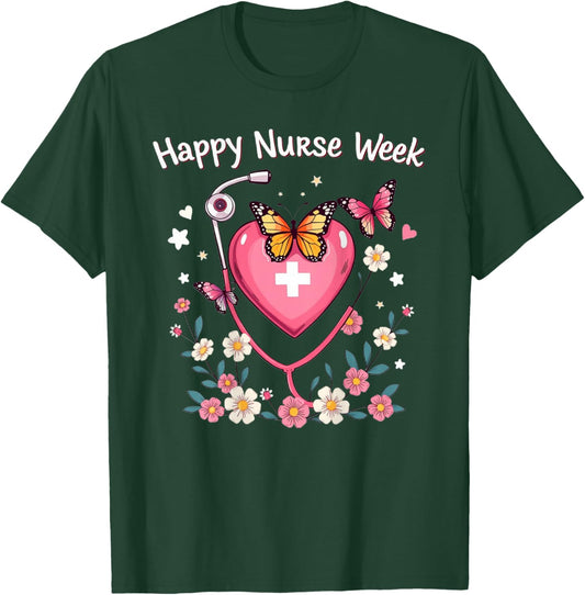 Happy National Nurses Week - Nurse Appreciation Week 2026 T-Shirt - T-Shirt | Forest