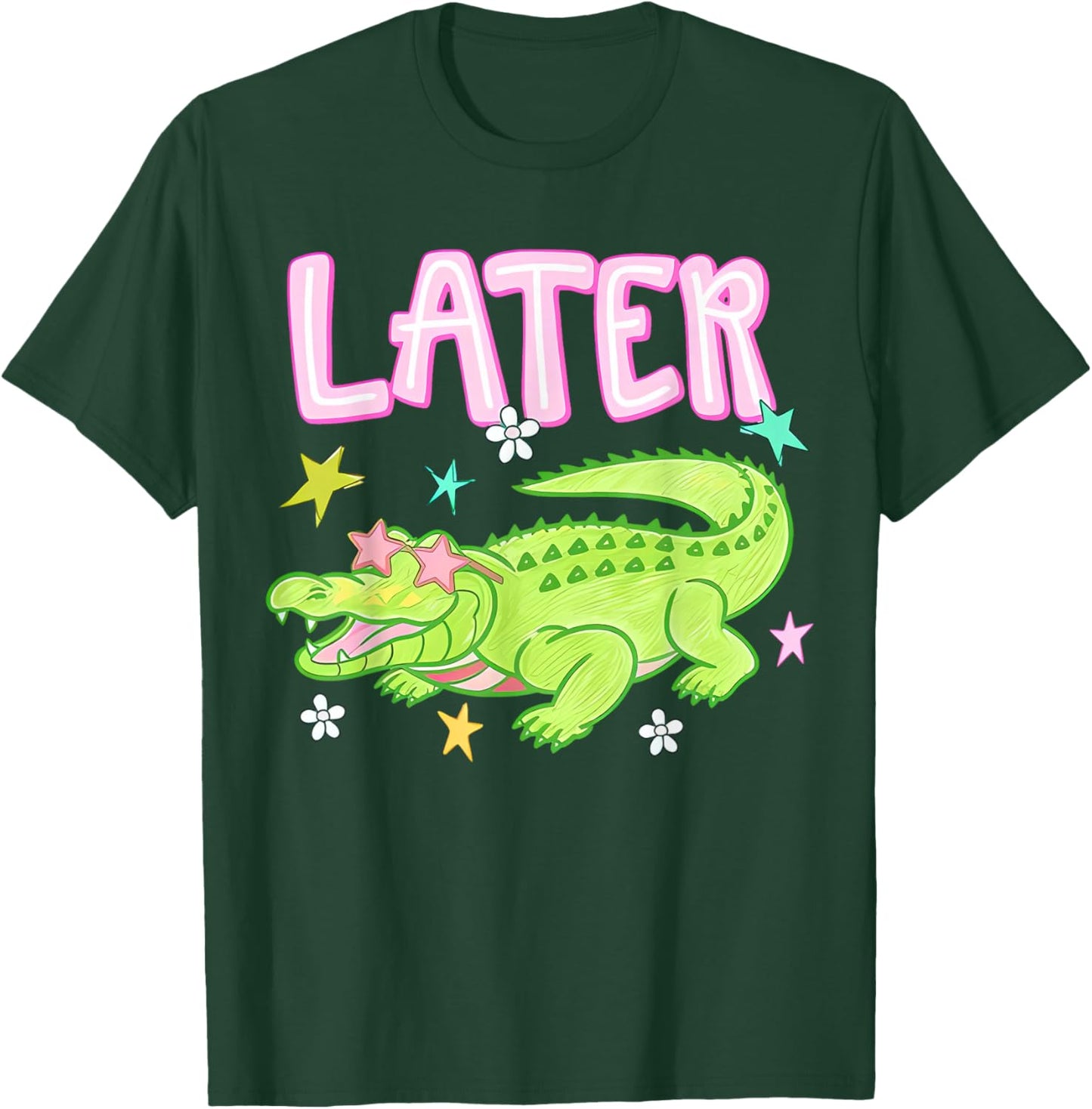 (2 Sides) Later Gator After While Crocodile Cute Graduation T-Shirt - T-Shirt | Forest