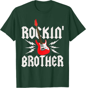 Brother Rockin One Birthday Family Matching Rock Guitar T-Shirt - T-Shirt | Forest