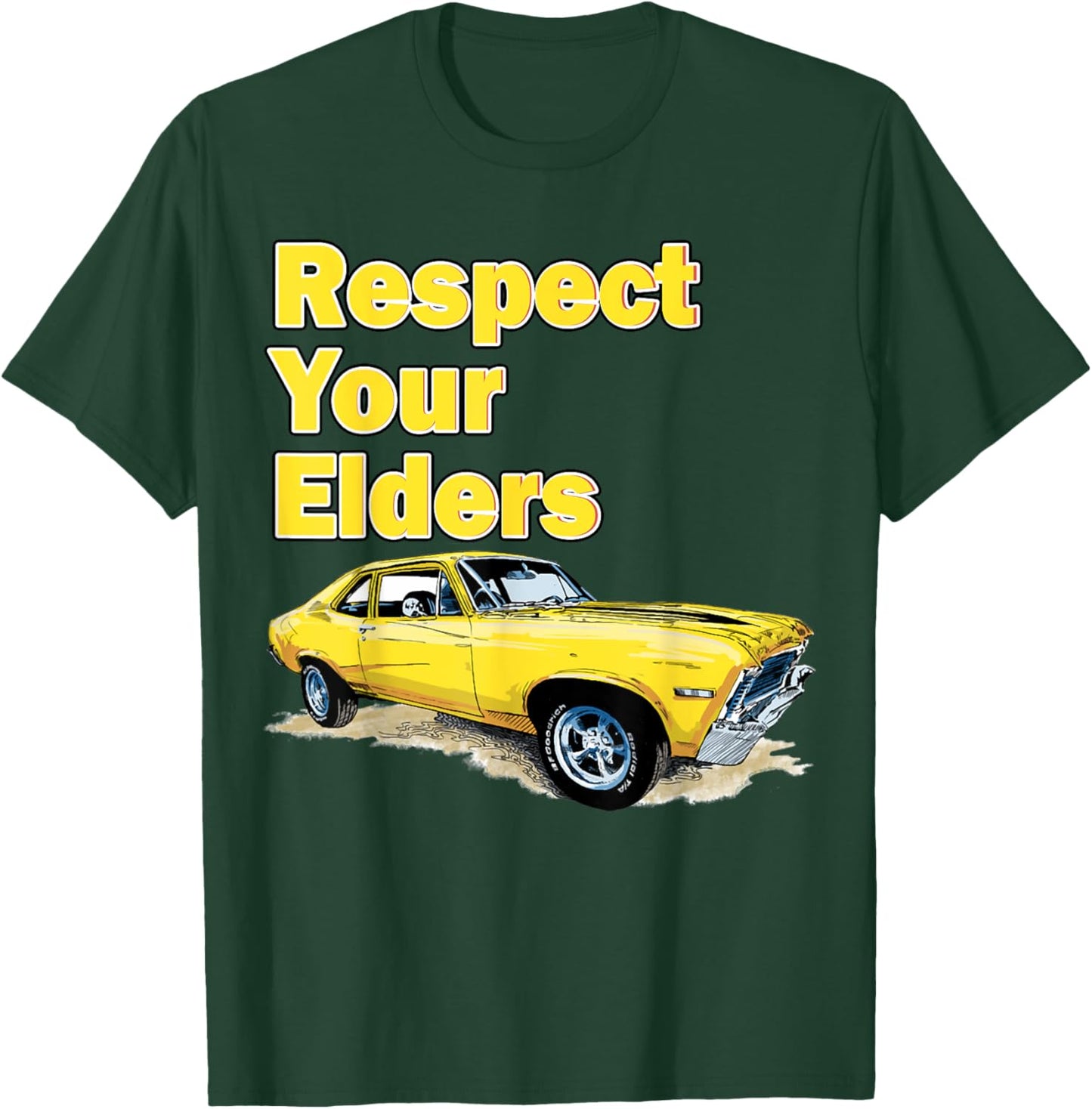 1972 72 Chevys Nova 2 Classic Car Old School Muscle Car T-Shirt - T-Shirt | Forest