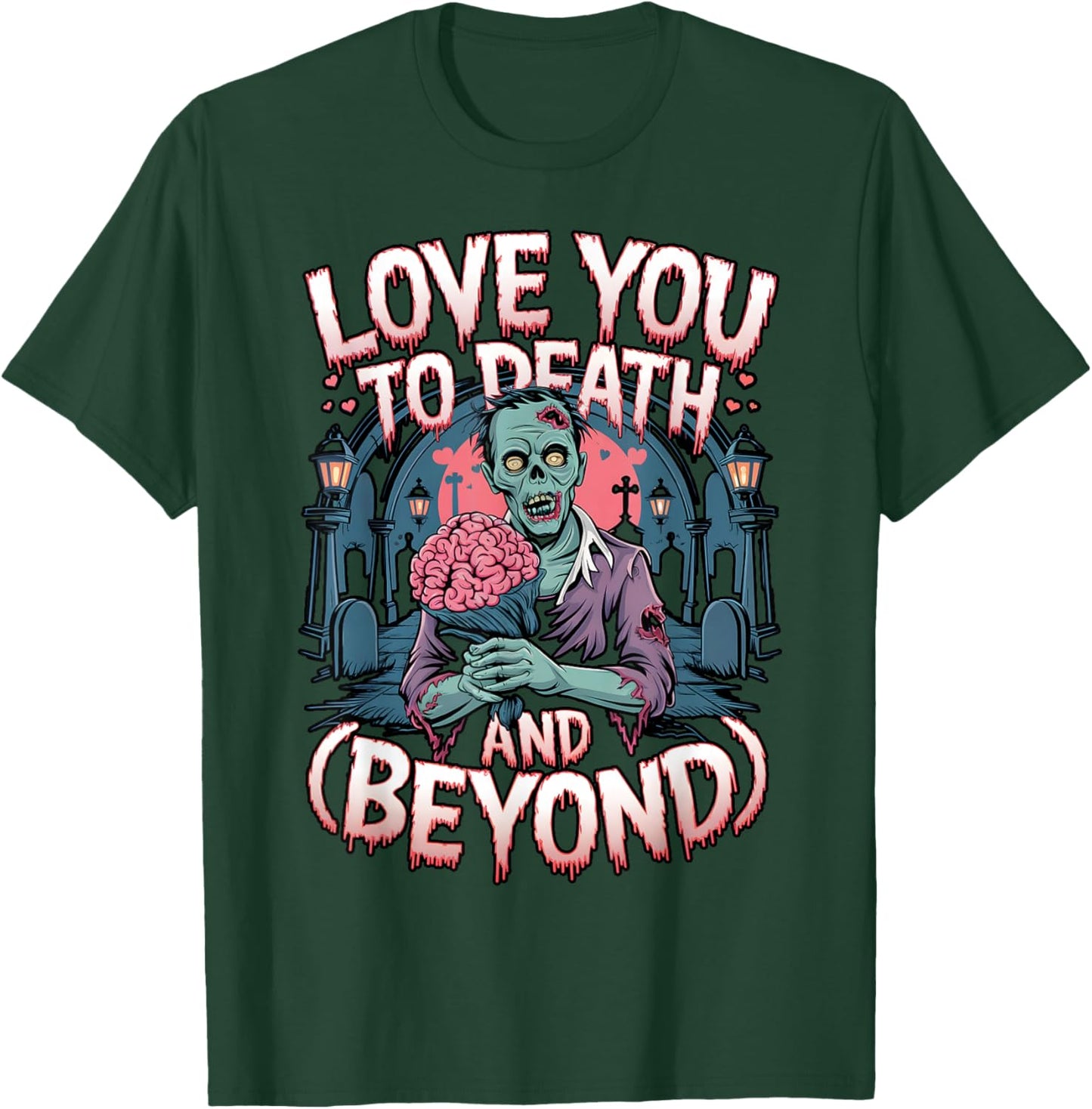 Love You to Death Dark Romance Valentine's Day Horror Couple T-Shirt - T-Shirt | Forest