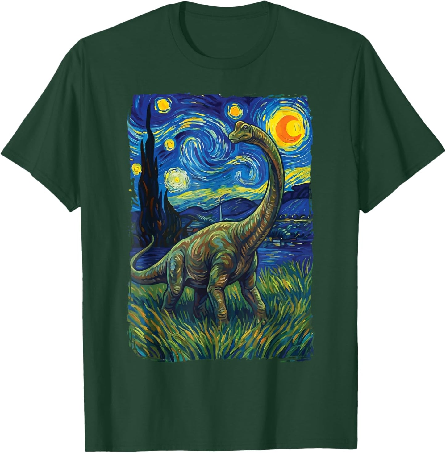 Brontosaure Nuit Étoilée Apatosaure T-Shirt - T-Shirt | Forest