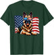 Vintage German Shepherd Dogs Lovers American Flag Pets Lover T-Shirt - T-Shirt | Forest