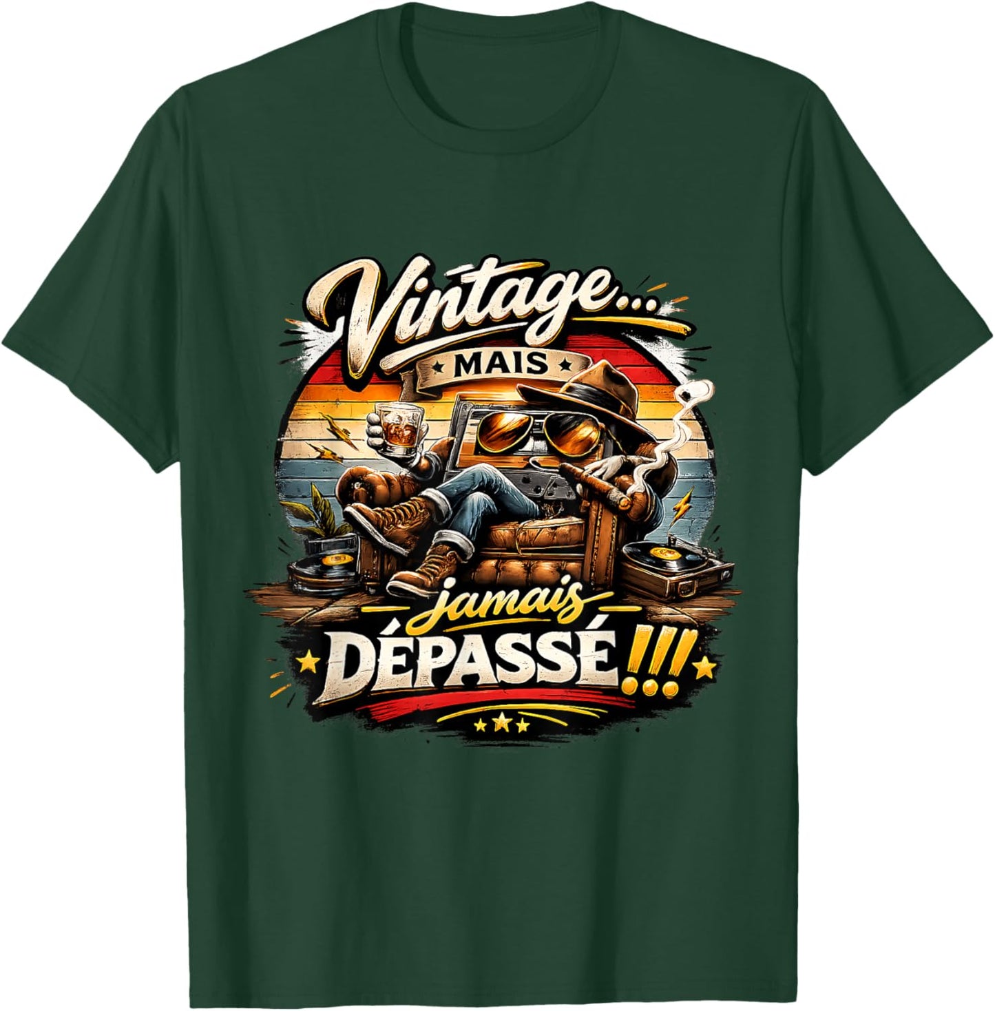 Cadeau Anniversaire Homme Original Vintage jamais dépassé T-Shirt - T-Shirt | Forest