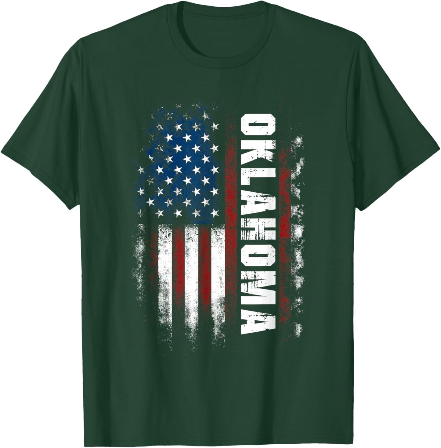 Oklahoma USA American Flag Patriotic T-Shirt - T-Shirt | Forest