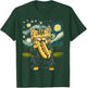 Funny Cat Eating a Hot Dog Under Starry Sky Men Women Kids T-Shirt - T-Shirt | Forest