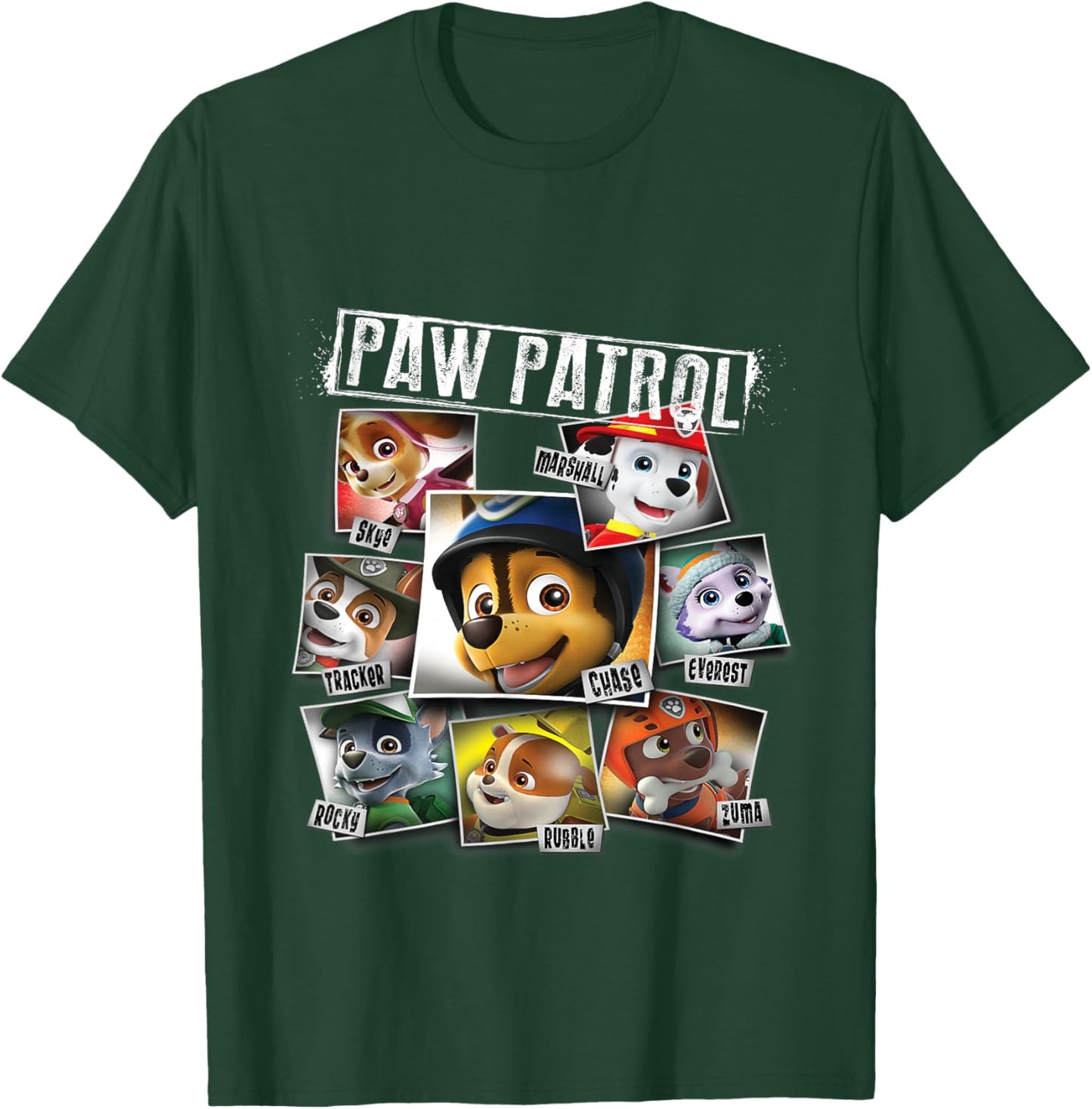 Paw Patrol Bilder Collage Alle Charaktere T-Shirt - T-Shirt | Forest