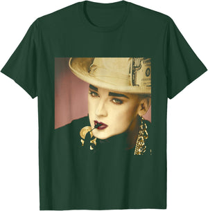 Boy George of Culture Club Dollar Hat by Simon Fowler T-Shirt - T-Shirt | Forest