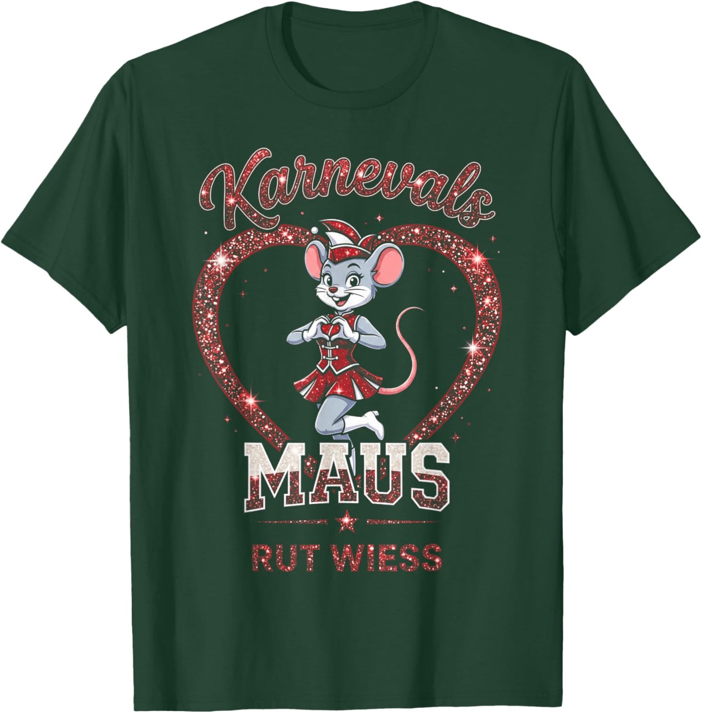 Carnival Mouse Rut Wess Heart Mouse Cologne Carnival T-Shirt - T-Shirt | Forest
