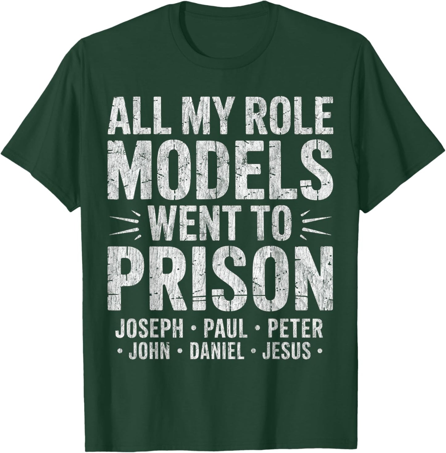 All My Role Models Went to Prison Christian T-Shirt - T-Shirt | Forest
