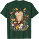 Aesthetic Goblincore Wildflower Art Floral Sea Otters Lover T-Shirt - T-Shirt | Forest