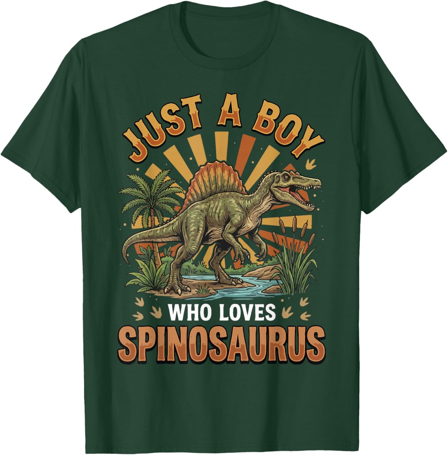 Just A Boy Who Loves Spinosaurus T-Shirt - T-Shirt | Forest