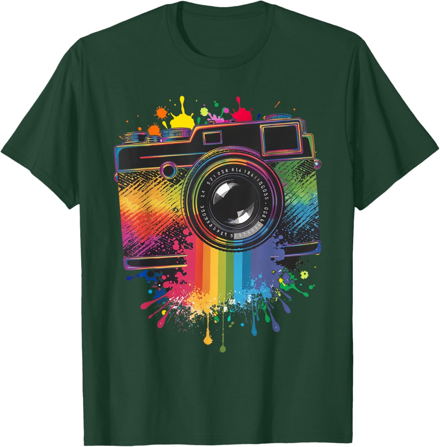 Photography Art Camera Rainbow Photographer T-Shirt - T-Shirt | Forest