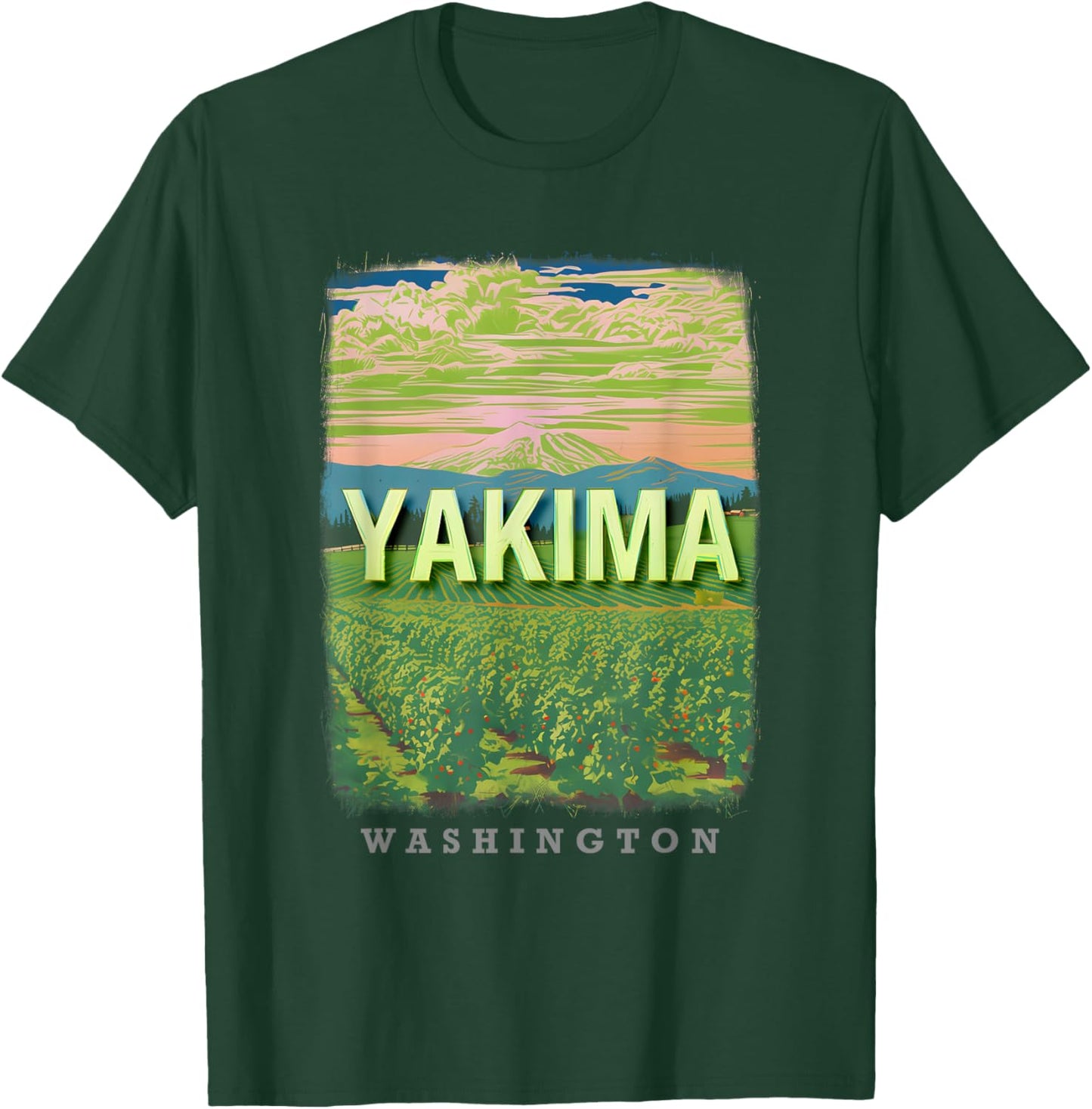 Yakima Washington WA Agricultural Abundance SD205 T-Shirt - T-Shirt | Forest
