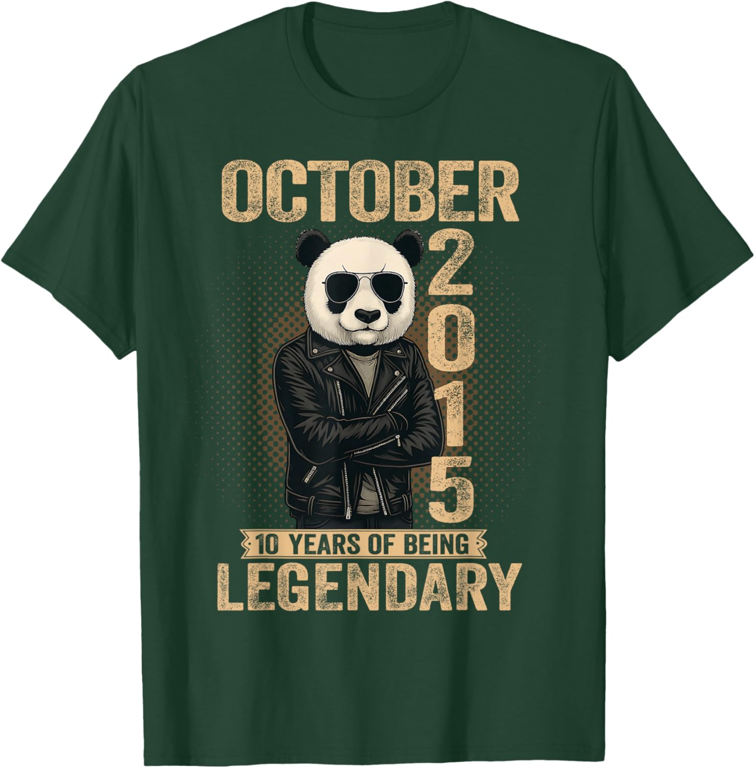 October 10th Birthday Men Women 2015 Awesome Panda Lovers T-Shirt - T-Shirt | Forest