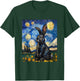 Cute Bunny Rabbit Van Gogh Style Starry Night Funny Graphic T-Shirt - T-Shirt | Forest
