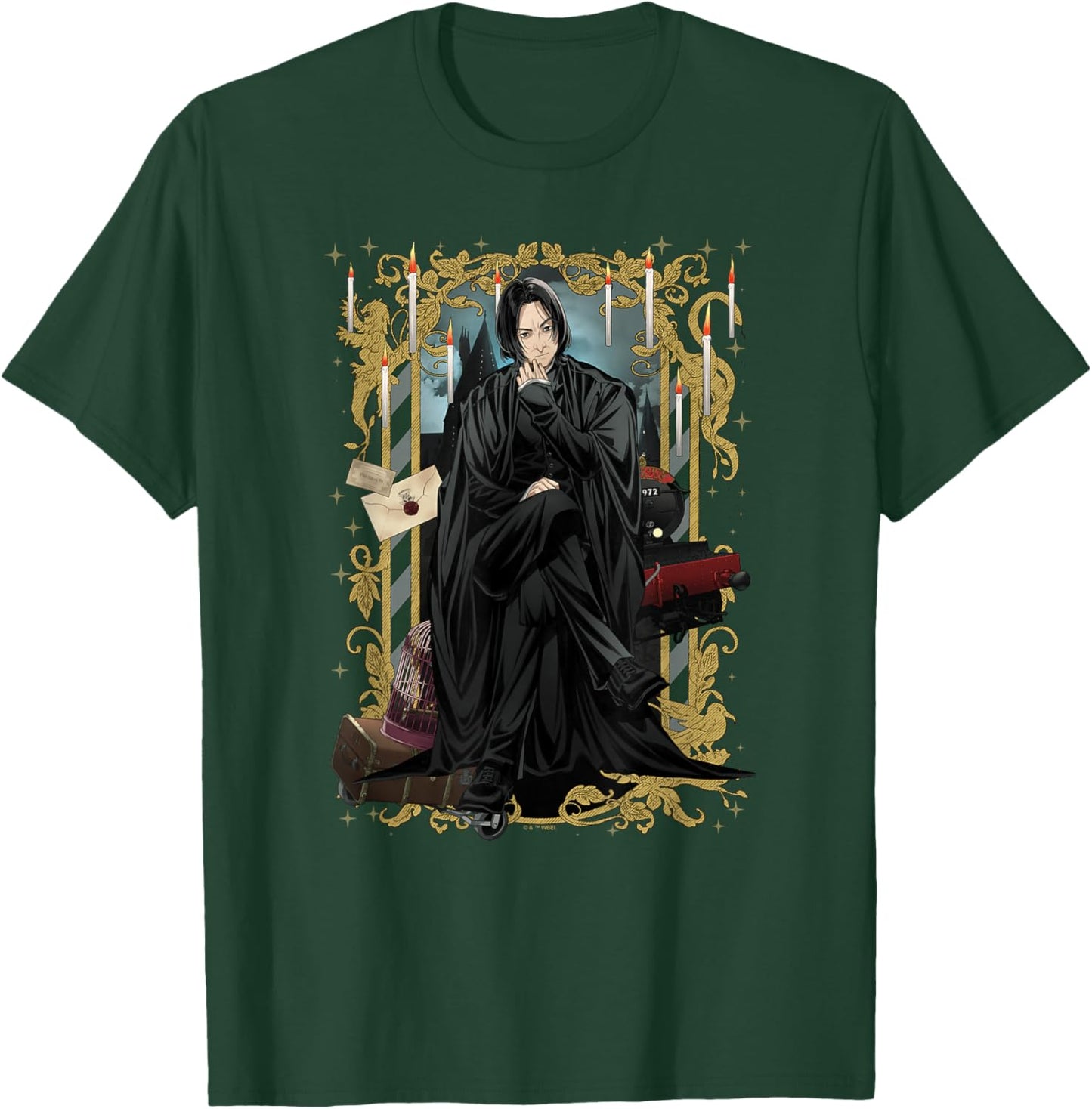 Harry Potter Severus Snape Anime Style Hogwarts Portrait T-Shirt - T-Shirt | Forest