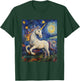 Cute Unicorn - Van Gogh Style - Starry Night T-Shirt - T-Shirt | Forest