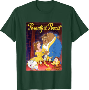 Disney Beauty and The Beast Distressed Movie Poster T-Shirt - T-Shirt | Forest