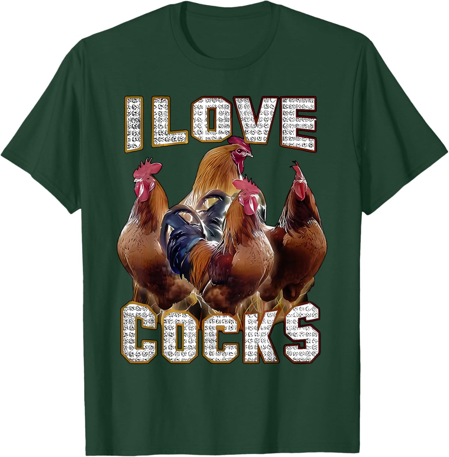 I Love Tails Funny Cockerels Memes Chicken Lovers , black, S T-Shirt - T-Shirt | Forest
