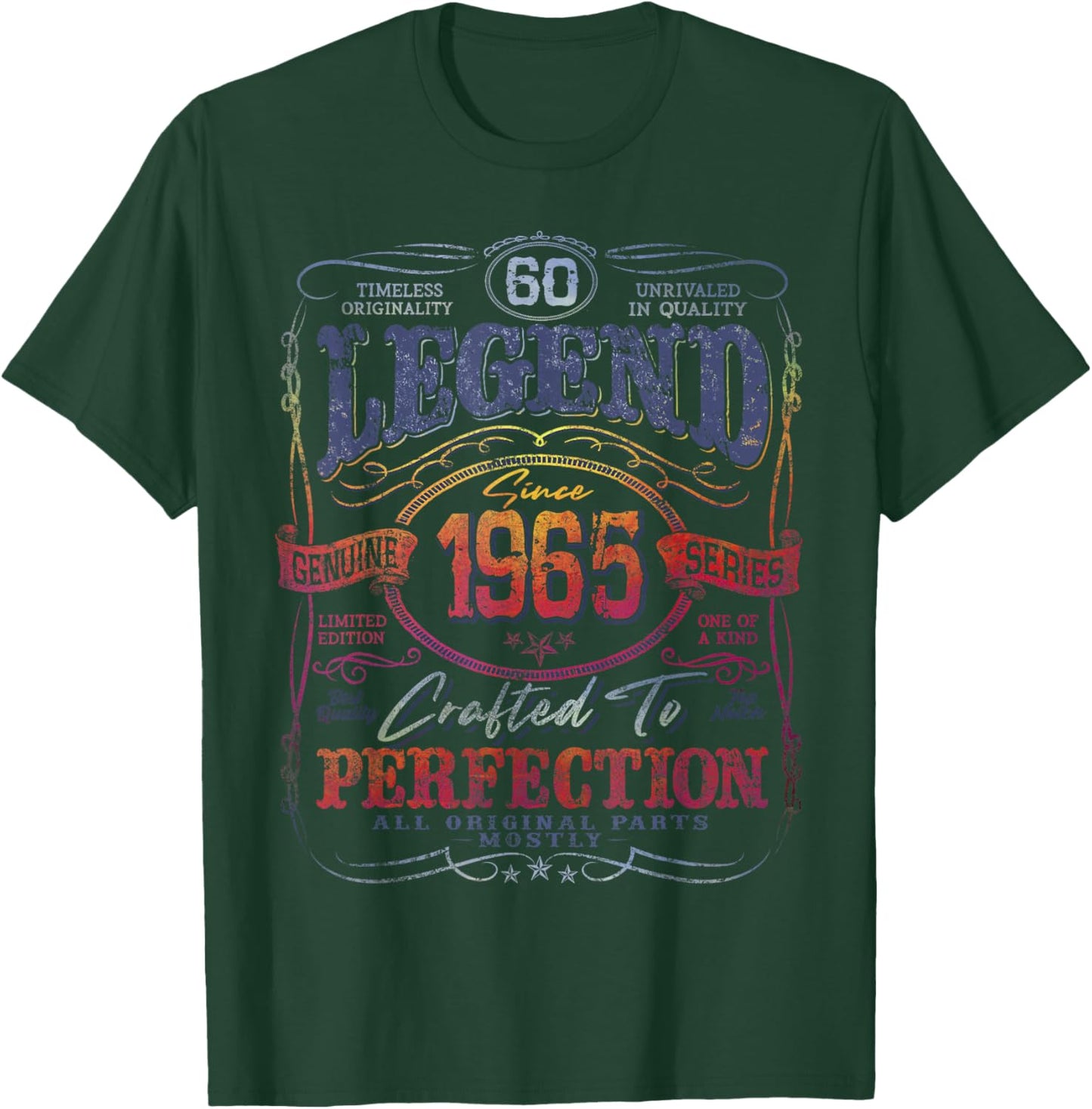 Vintage 1965 Limited Edition Shirt 60 year old 60th Birthday T-Shirt - T-Shirt | Forest