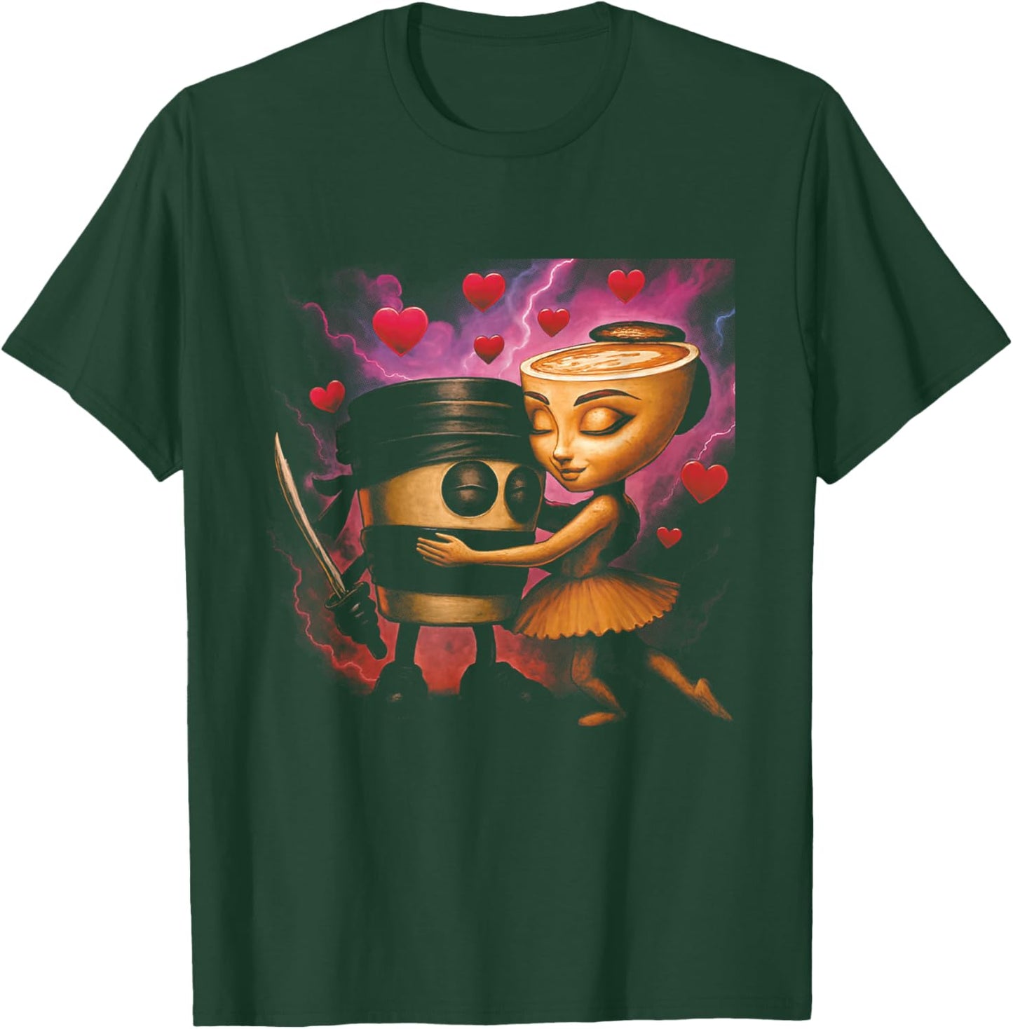 Italian Brainrot Ballerina Cappuccina Cappuccino Assassino T-Shirt - T-Shirt | Forest