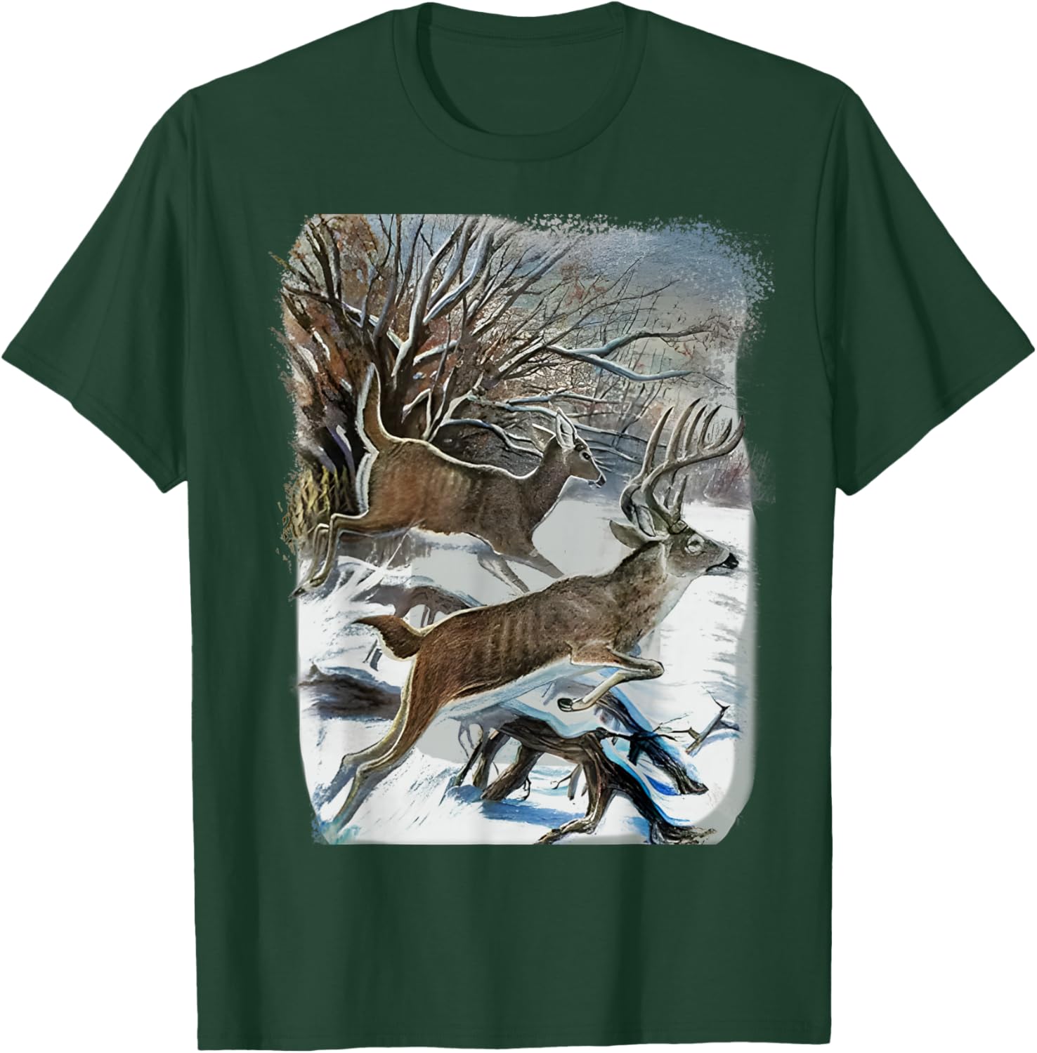 Vintage 90s Whitetail Deer T-Shirt - T-Shirt | Forest