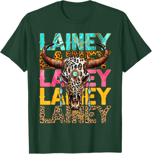 Western Cowgirl Lainey Name Personalized Birthday Girl T-Shirt - T-Shirt | Forest