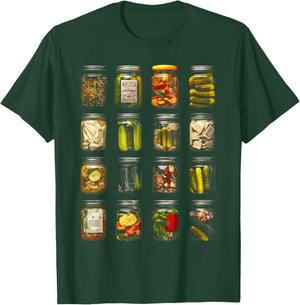 Adults Vintage Retro Canned Pickles Lovers T-Shirt - T-Shirt | Forest