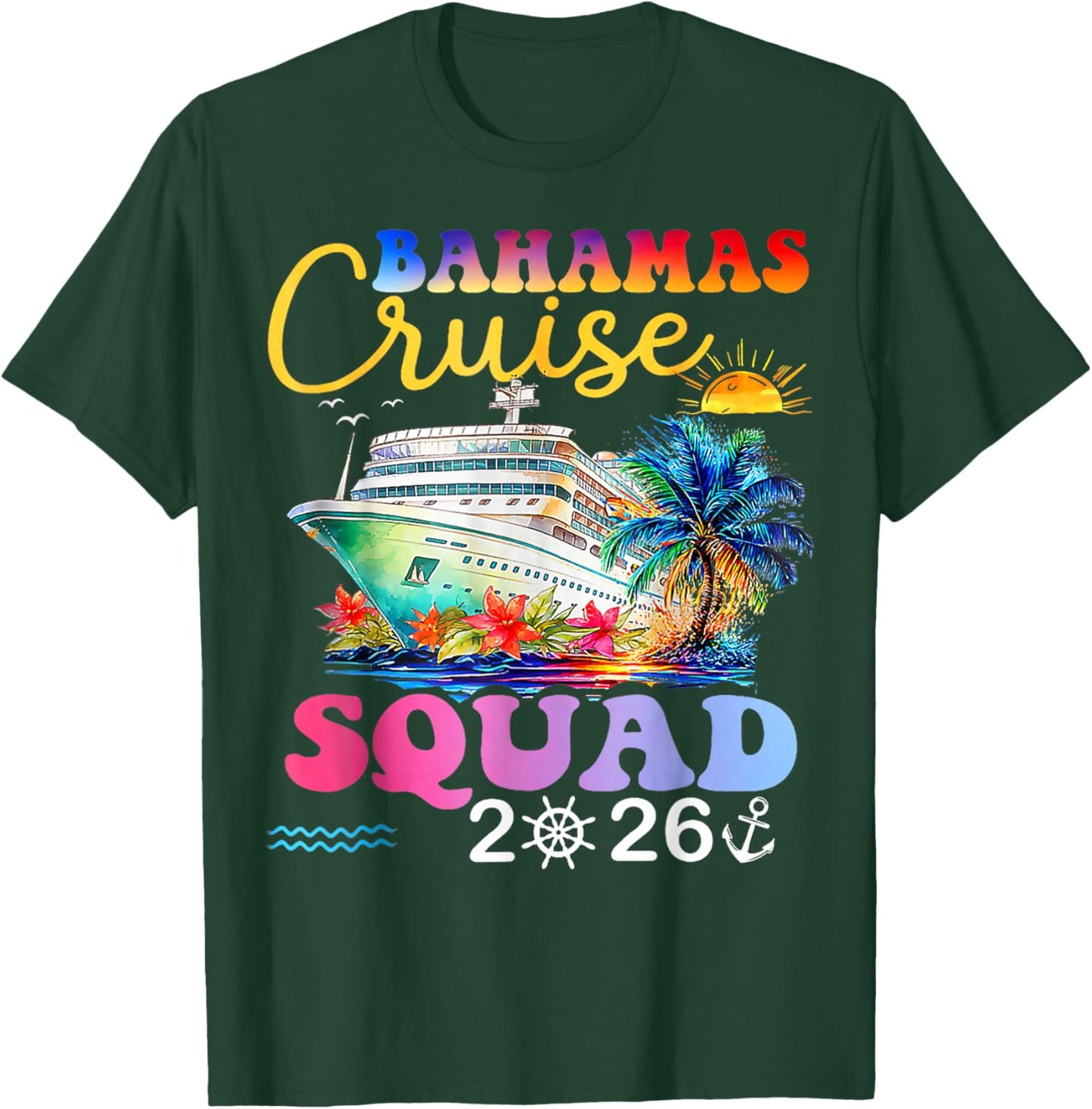 Family Cruise Bahamas 2026 Summer Matching Vacation 2026 T-Shirt - T-Shirt | Forest