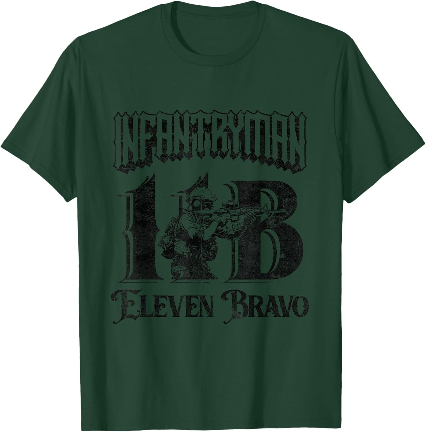 11 Bravo 11B Infantryman Military Combat Infantry Grunt T-Shirt - T-Shirt | Forest