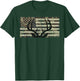 Deer Hunting Camo American Flag Buck Antlers Hunter Country T-Shirt - T-Shirt | Forest