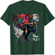 The 92 Percent – The 92 Percent Floral Logo w/ Black Women T-Shirt - T-Shirt | Forest