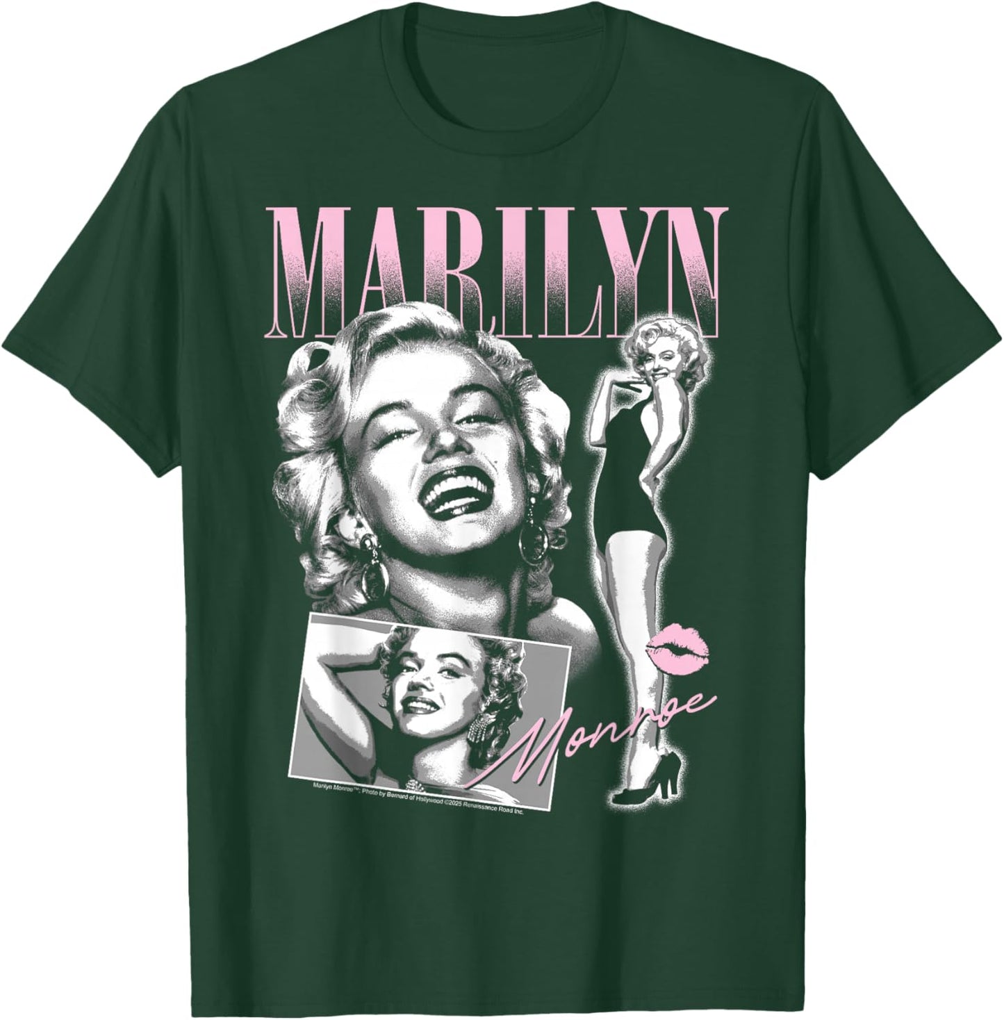 Marilyn Monroe - Retro Portrait Collage Design T-Shirt - T-Shirt | Forest