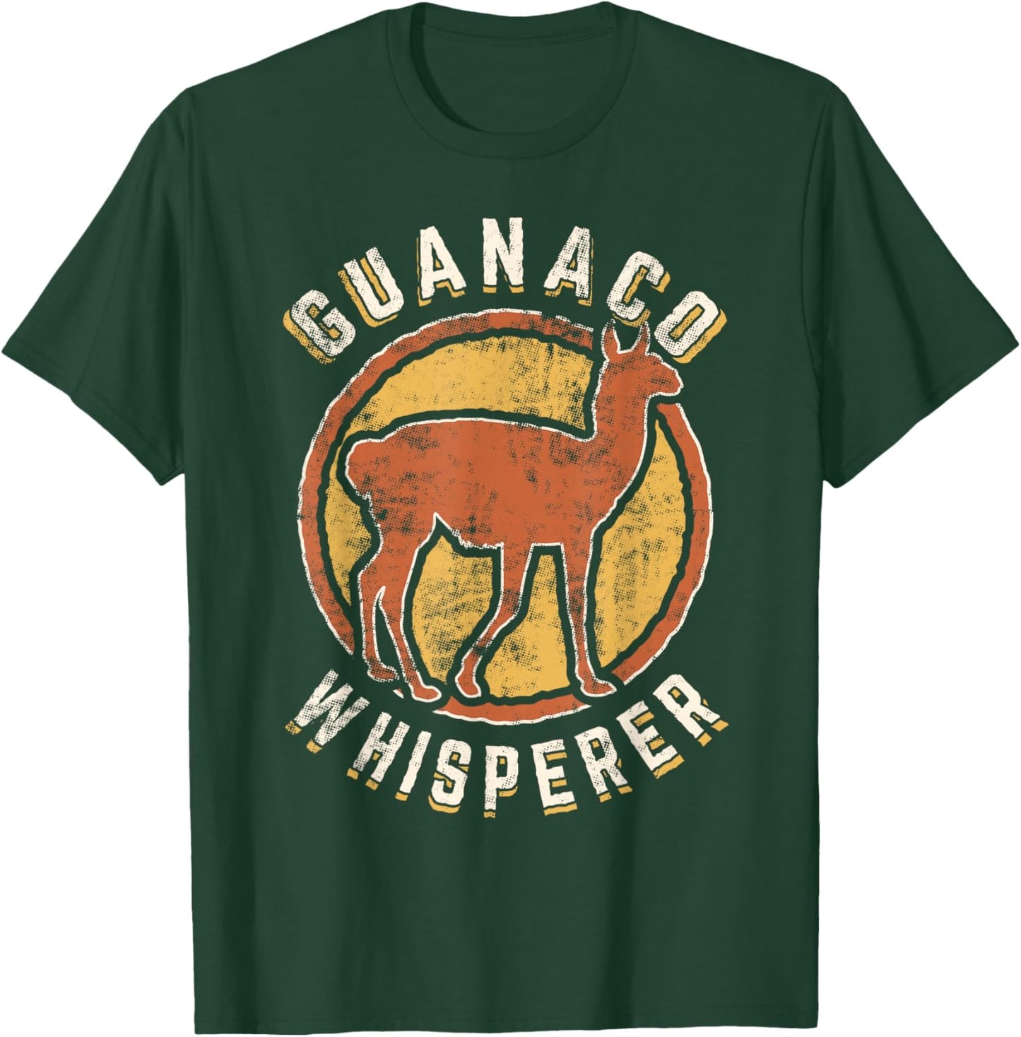 Guanaco Whisperer Vintage Classic Retro Animal Love T-Shirt - T-Shirt | Forest