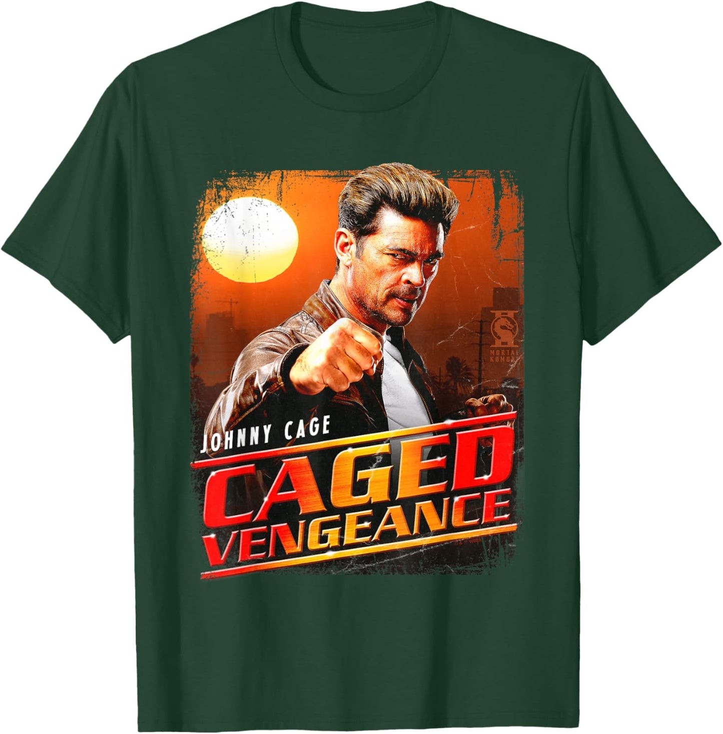 Mortal Kombat 2 Johnny Cage Caged Vengeance T-Shirt - T-Shirt | Forest