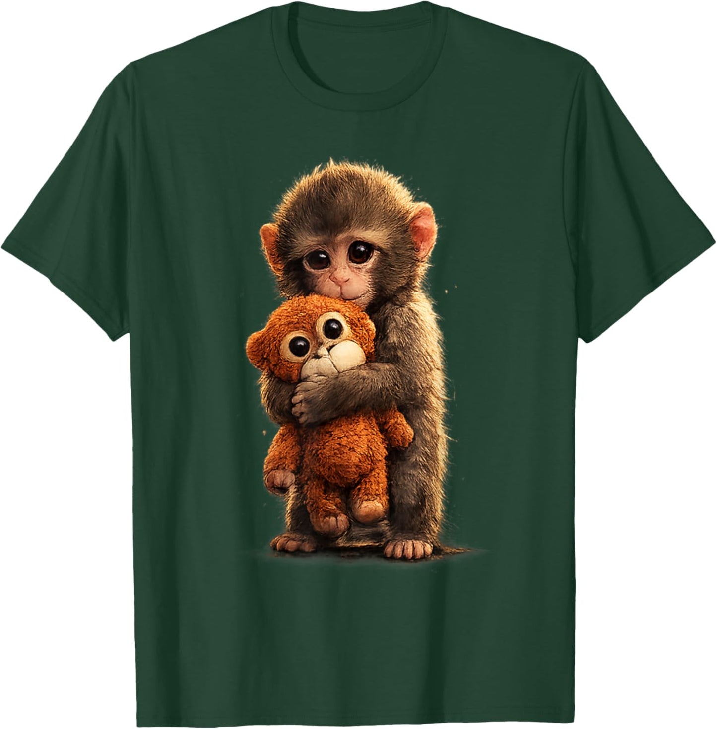 Cute Baby Monkey Punch Viral Zoo Japan Design T-Shirt - T-Shirt | Forest