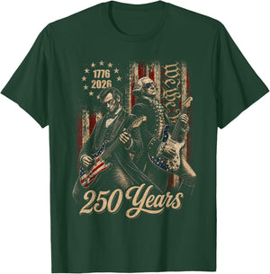 Vintage George Washington Playing Guitar 250 Years America T-Shirt - T-Shirt | Forest