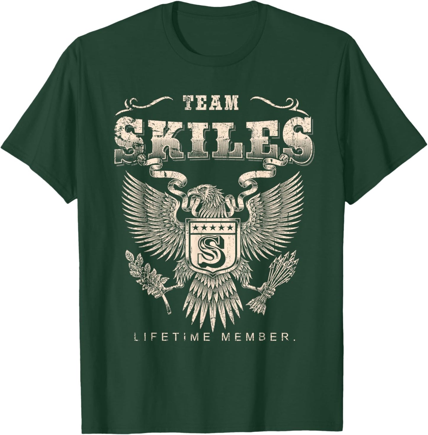 Team SKILES Family Name Lifetime Member T-Shirt - T-Shirt | Forest