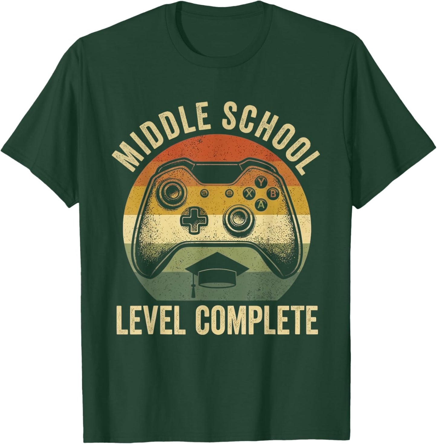 Middle School Graduation Level Complete Video Gamer Senior T-Shirt - T-Shirt | Forest
