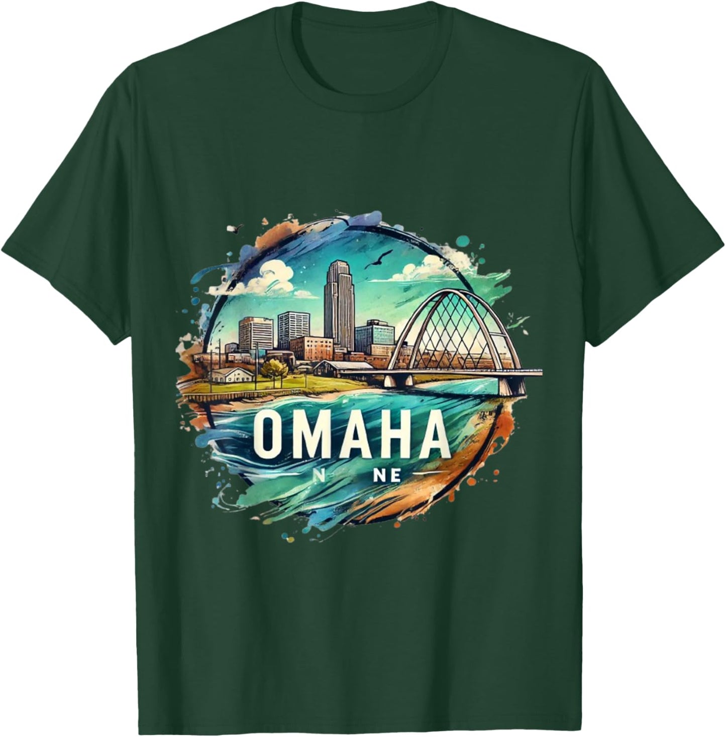 Omaha NE Nebraska T-Shirt - T-Shirt | Forest